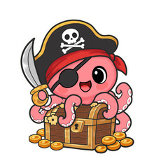 Cute Halloween octopus cartoon © PHONGSAK