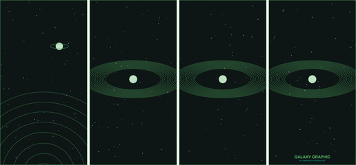 Green space illustration features glowing planetary rings and stars. © MST SHILPI