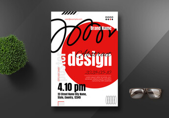 Abstract Corporate Event Flyer Poster Design
