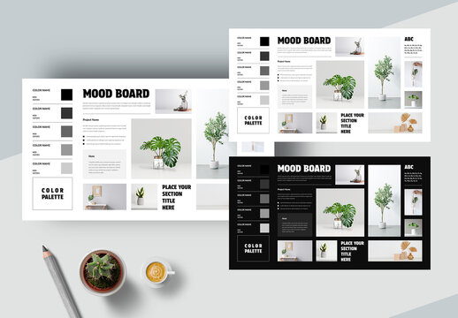 Modern Mood Board Layout Design Template