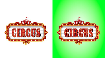 Vintage circus marquee sign with tent design © Salauddin