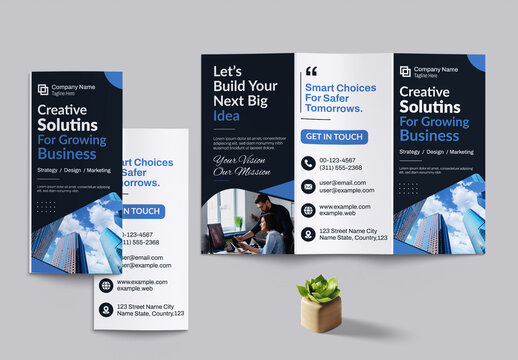 Trifold Brochure Design Template Layout
