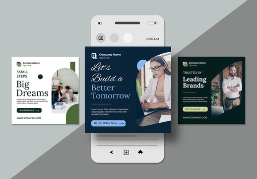 Social Media Post Design Template Layout
