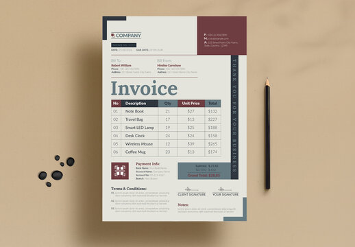 Invoice Template Layout