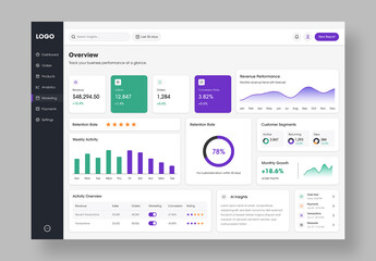 Modern Business Analytics Dashboard UI Template