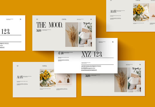 Minimalist Mood Board Presentation Template With Elegant Design
