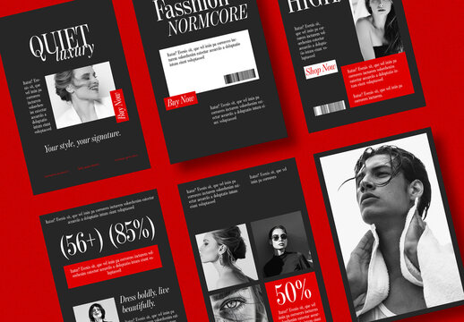 Luxury Fashion Social Media Template With Elegant Editorial Design