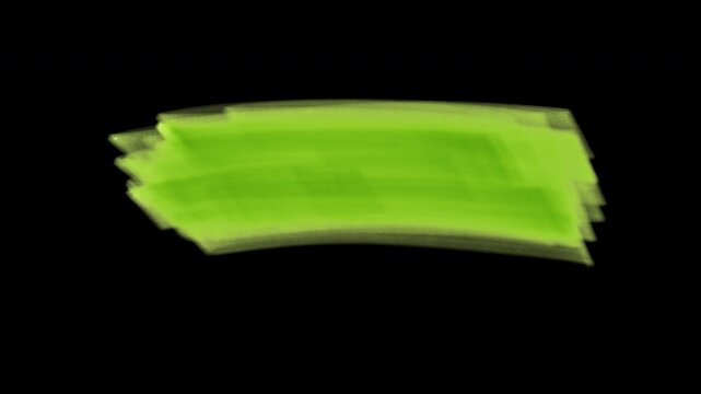 Hand Drawn fluorescent marker stroke highlight line for school presentation 4K Animation with alpha transparent background