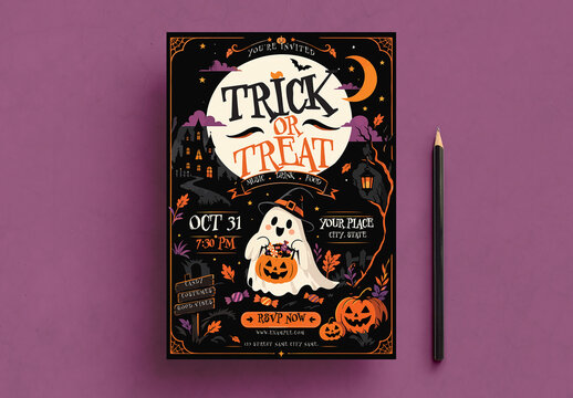 Trick or Treat Flyer Layout