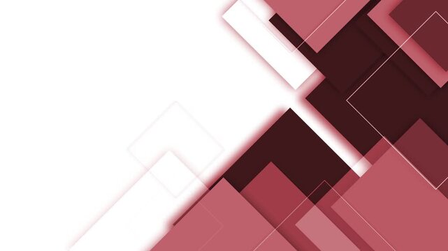 Abstract geometric shape background with overlapping rectangles diagonal shapes and soft shadows animation