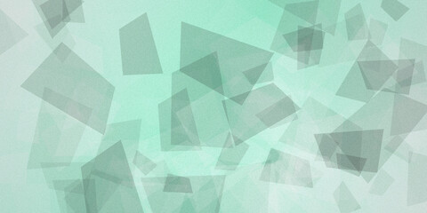 Fototapeta premium Abstract geometric composition with translucent mint green shapes creates modern artistic style.