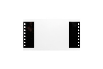 Fototapeta premium Realistic transparent image of black film frame with a clean cutout finish