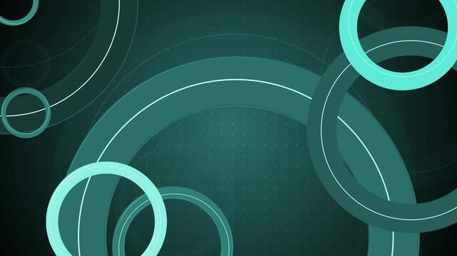Monochrome concentric rings background animation, Abstract monochrome background with overlapping concentric rings and dotted gradient center