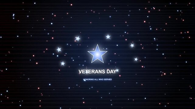 Abstract Veterans Day Patriotic Wave Seamless Motion Loop 4K
