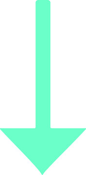 Teal downward arrow icon