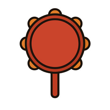 Tambourine with handle icon