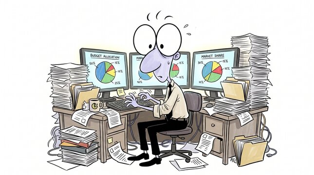 man working hard