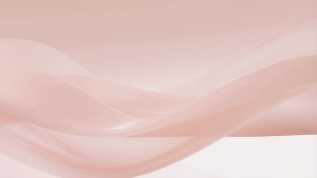 Soft translucent pink waves flow smoothly across a light gradient background. Particle movement and alpha transparency create an abstract motion background.