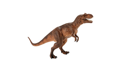 Prehistoric dinosaur tyrannosaurus rex model toy isolated on transparent background © Rosie Rogers