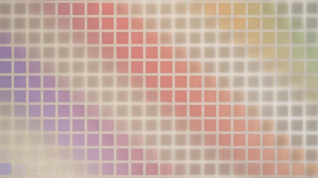 Frosted textured colorful mosaic square gradient array