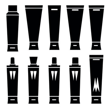 Set of different style simple silhouette minima    