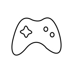 Gamepad joystick outline icon vector illustration isolated on white background © Rezki