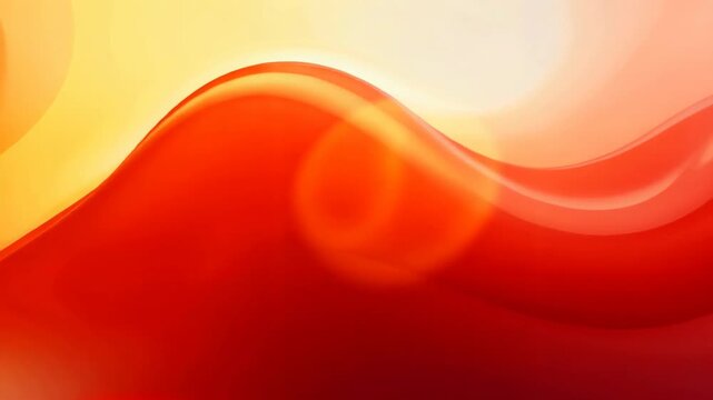 Abstract flowing red and orange wave animation with soft gradient background