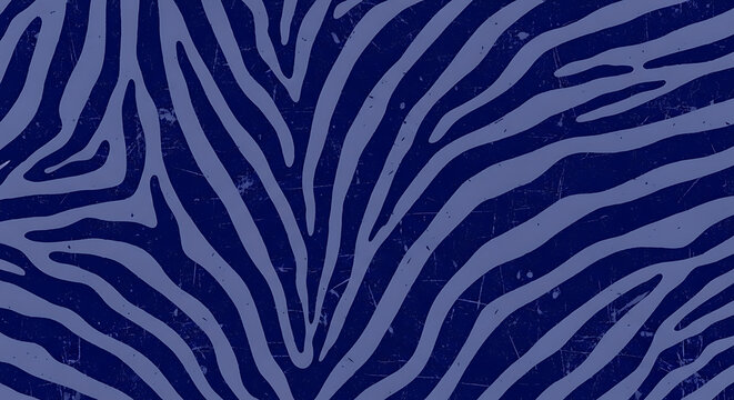 Blue zebra print grunge background pattern