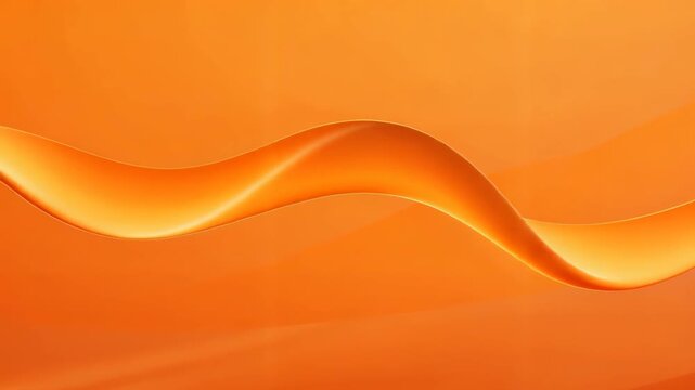 Smooth orange wave flowing across gradient background with soft light particles