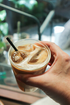 iced coffee , iced latte coffee or iced macha coffee