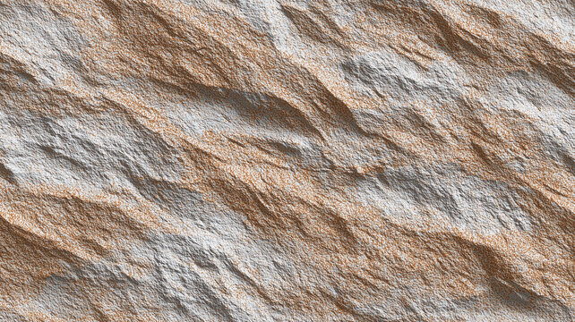 Seamless abstract pattern mimicking a rough stone texture or coarse textured paper. The surface is characterized by sharp, fractured ridges and granular details in a light grey and sand-brown palette.