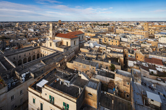 View from the Campanile of the Duomo di Lecce looking east