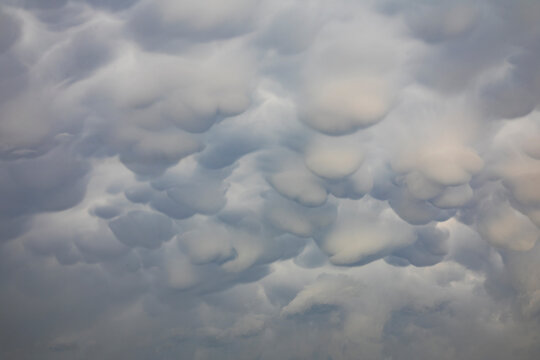Mammatus Clouds formation over olney springs, colorado, USA