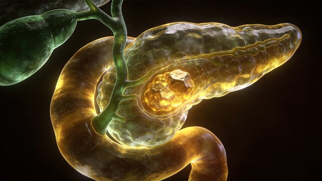 Bile Duct Stone ERCP Common Bile Duct Extraction 3D Medical Illustration
