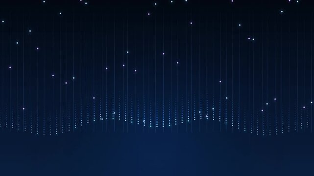 Digital abstract starry dots pattern on dark gradient background design