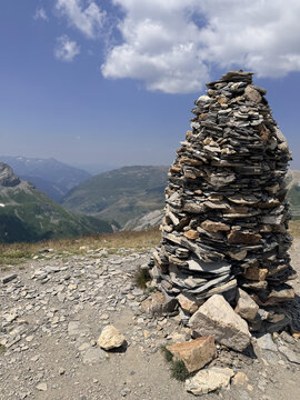 a pile of rocks on the ground
