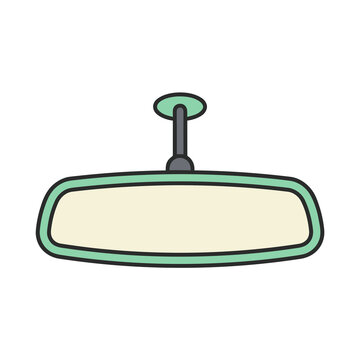 Car rearview mirror illustration