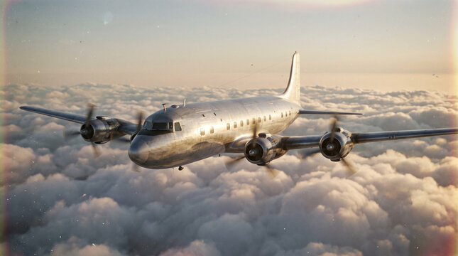 Timeless Aviation Over Cloud Horizon