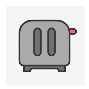Simple illustration of a two-slot toaster