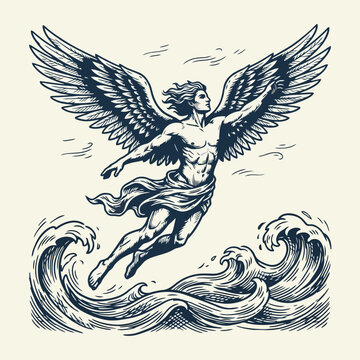 Flying Icarus Wings - Sea