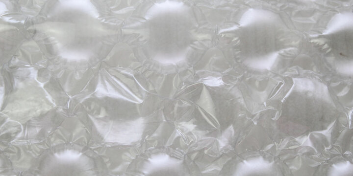 Transparent bubble wrap or protective plastic bubble texture background