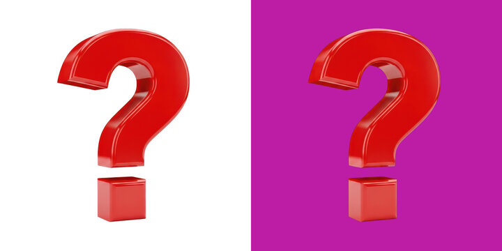 3D Red Question Marks Graphic Design Composition transparent png