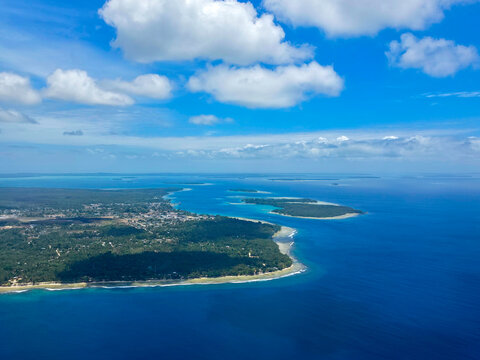 Kavieng in New Ireland, one of the least visited regions of Papua New Guinea, an aerial photo 