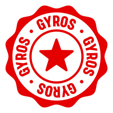 gyros seal badge. gyros label sticker. Vector sign