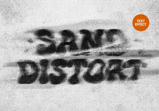Sand Distort Effect For Poster And Social Media Design