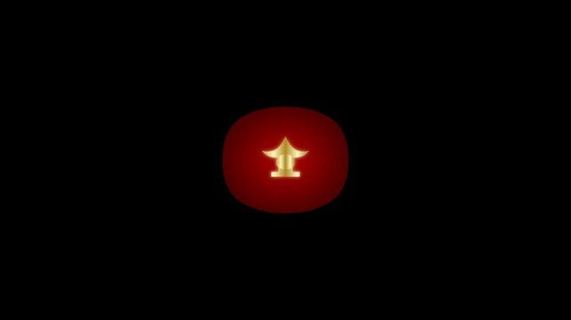 A high-fidelity vector animation of a deep red wax seal being pressed by a golden stamp, revealing a glowing royal emblem inside as shimmering sparkles dance around the finish on a black background.