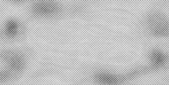 Black and white halftone dot pattern texture background