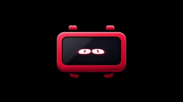 Red 3d digital countdown timer time is running out animation on transparent background. 4K Alpha Channel