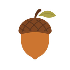 Stylized Acorn with Leaf © sab