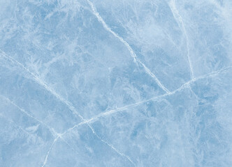 Frozen blue ice texture, cracked winter lake surface, crystalline frost background pattern © Vectrology